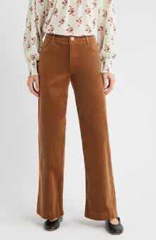 Wit & Wisdom Sam High Waist Wide Leg Corduroy Pants