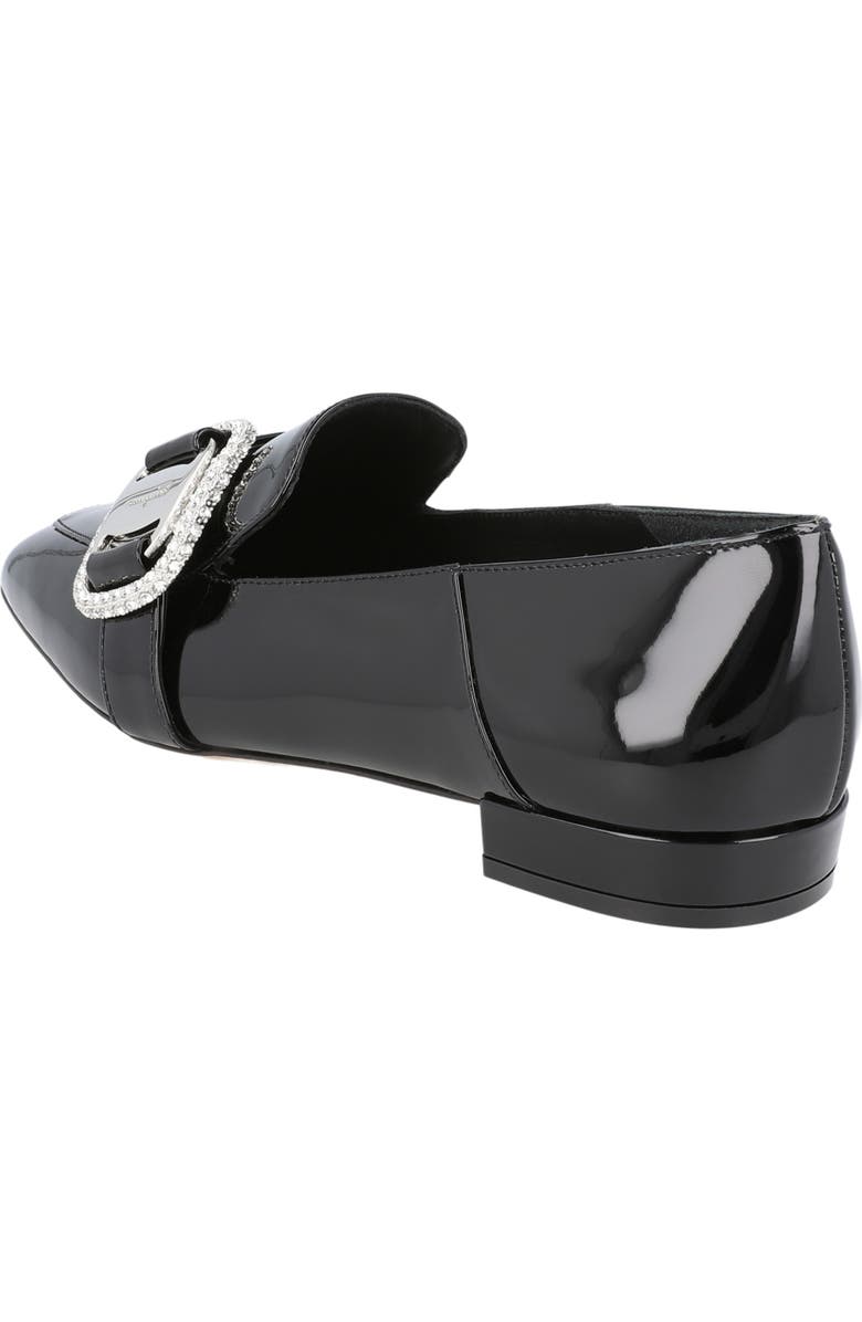 FERRAGAMO Embellished Patent Loafer, Alternate, color, Black