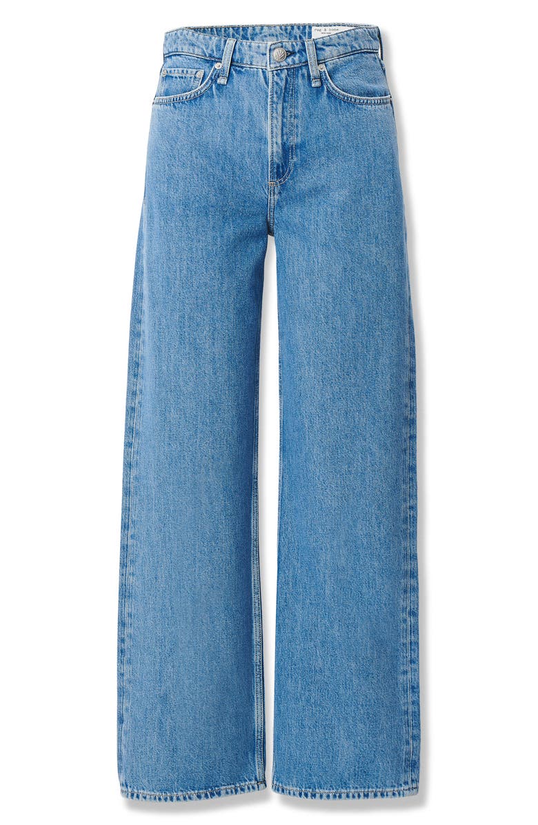 rag & bone Logan Mid Rise Wide Leg Jeans, Alternate, color, Downey