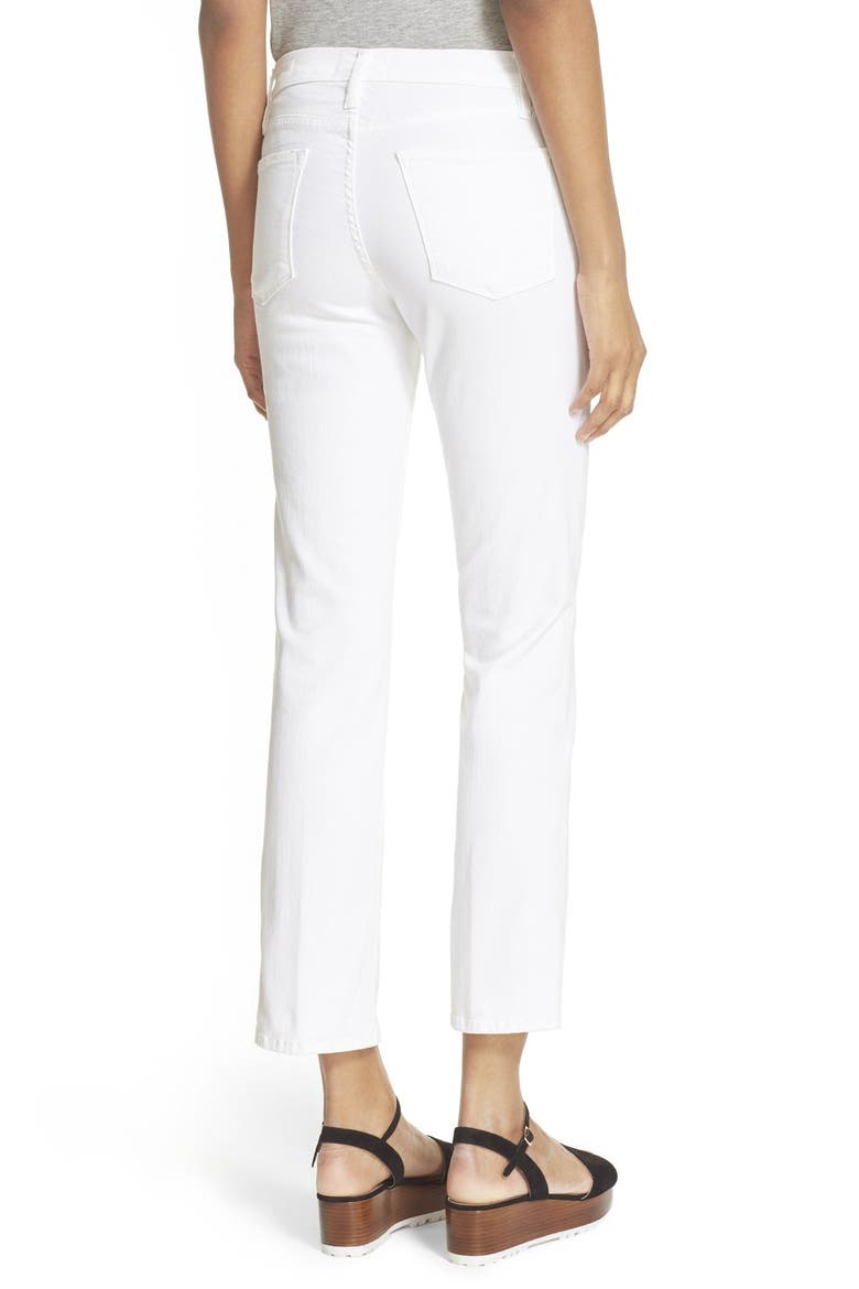 Le High Straight High Rise Jeans, Alternate, color, BLANC