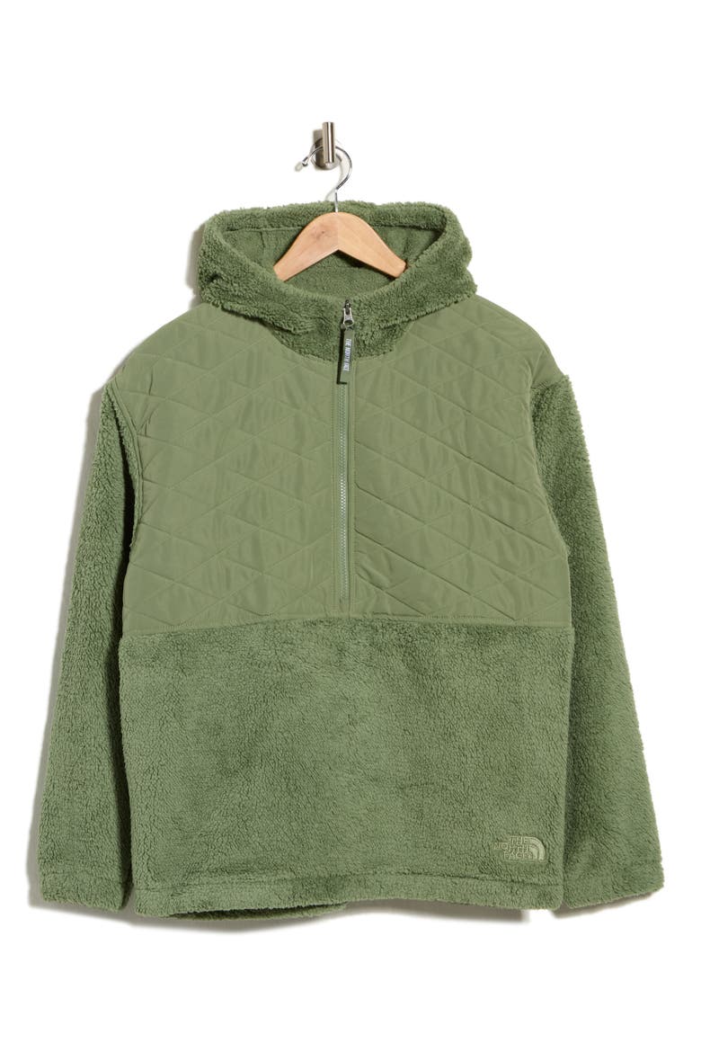 Cabin Fleece Quarter Zip Hoodie, Main, color, BARK MIST