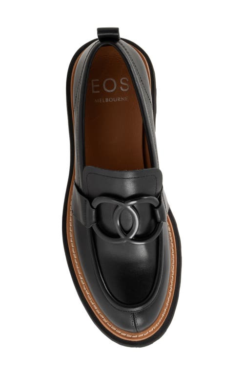 Eos Footwear Abbi Lug Sole Bit Loafer In Black