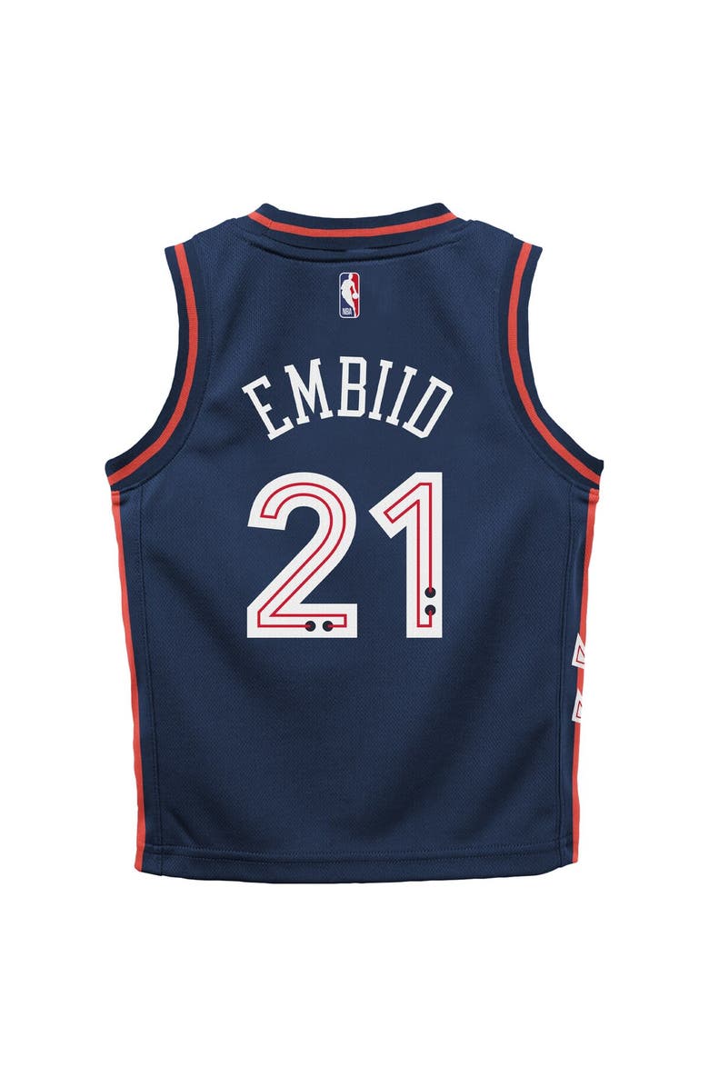Nike Preschool  Nike Joel Embiid Navy Philadelphia 76ers 2023/24 Swingman Replica Jersey - City Edition, Alternate, color, 