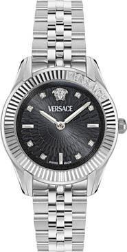 Versace Greca Time Diamond Bracelet Watch, 30mm