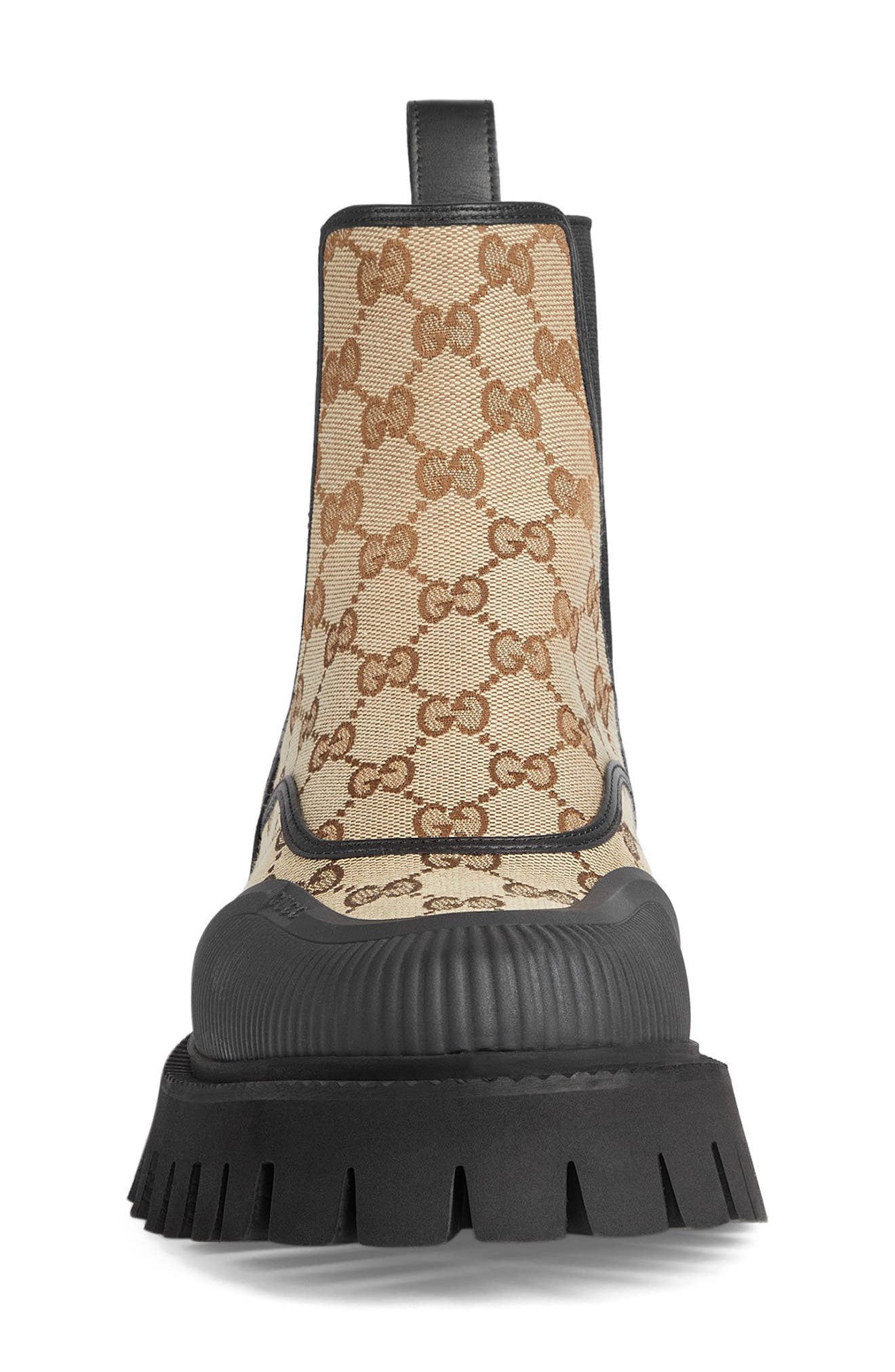 Gucci Maxi GG Canvas Chelsea Boot, Alternate, color, 