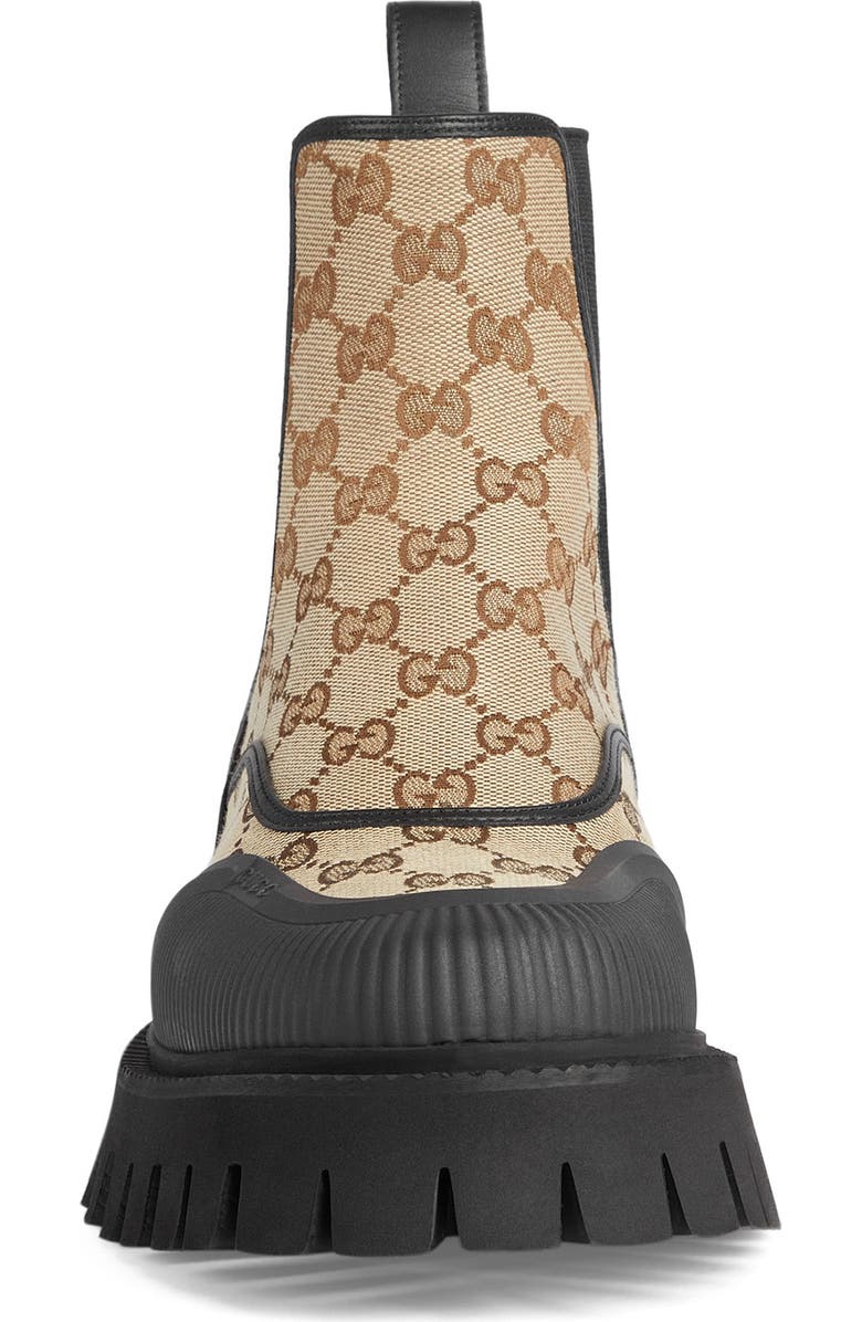 Gucci Maxi GG Canvas Chelsea Boot, Alternate, color,