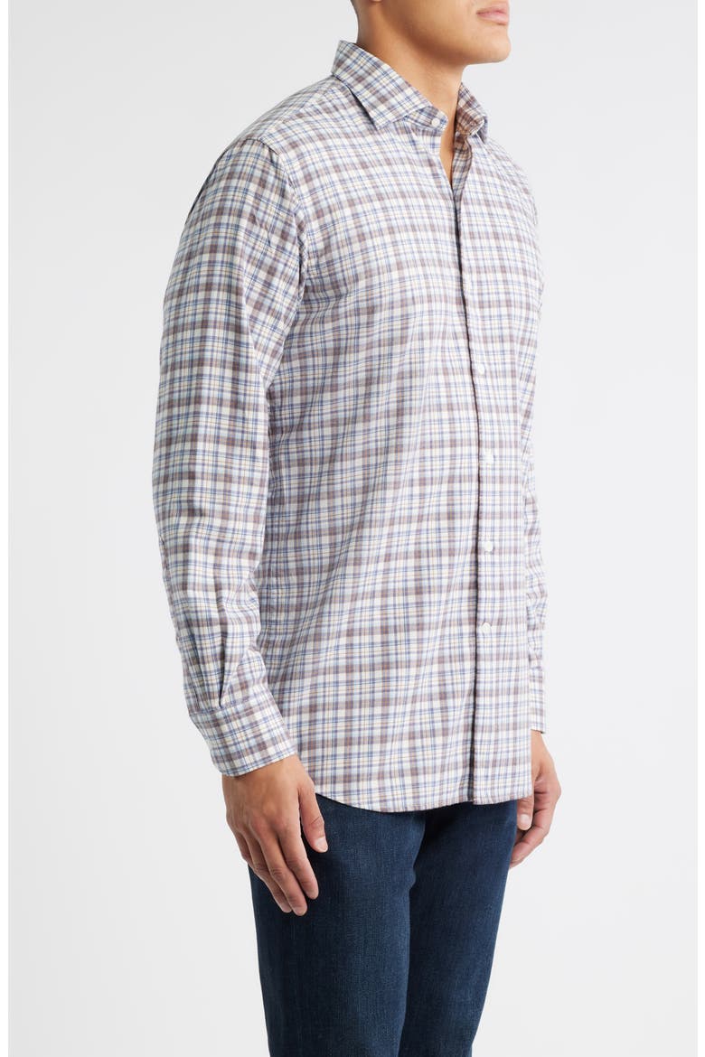 Waynesville Plaid Button-Up Flannel Shirt, Alternate, color, WINTER IVORY