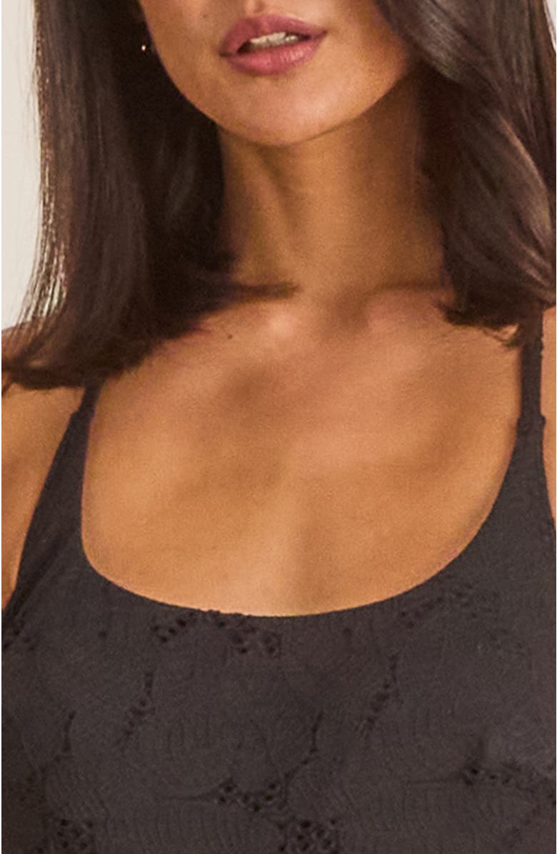 Aqua Blu Scoop Neck Isabella One Piece, Alternate, color, Black