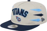 New Era Men's New Era Stone/Navy Tennessee Titans Athletic Golfer Snapback Hat