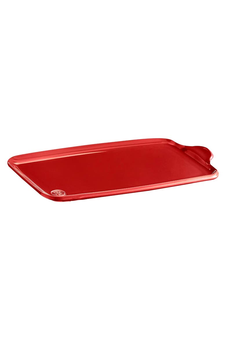 12.5" x 8.2" Extra Large Appetizer Platter, Main, color, Burgundy
