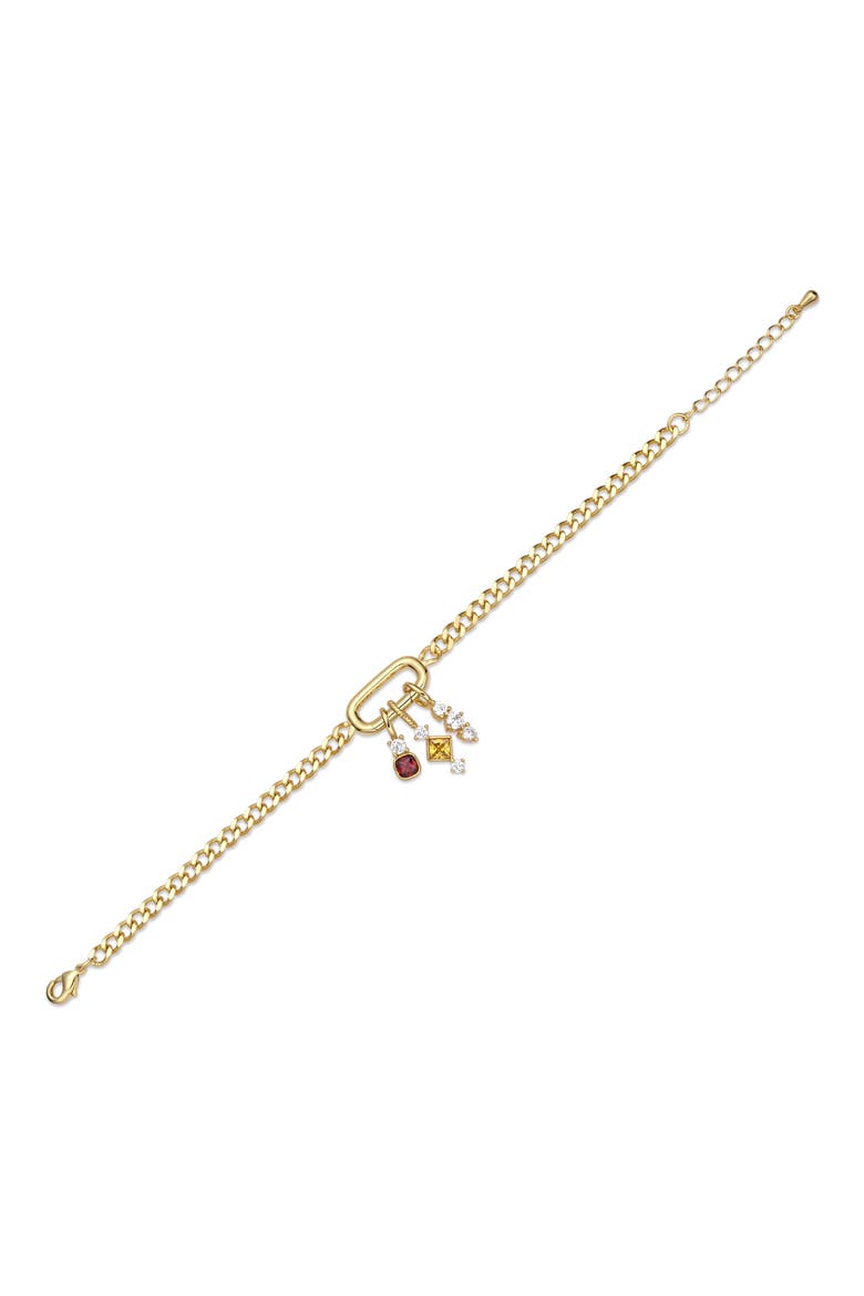 Solara Charm Chain Bracelet, Alternate, color, GOLD