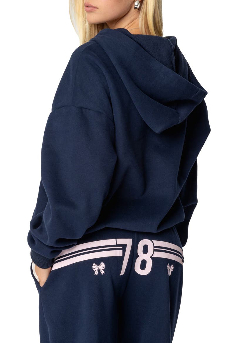 78 Stripe Graphic Zip-Up Hoodie, Alternate, color, NAVY