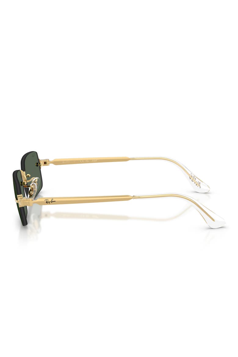 54mm Polarized Rectangular Sunglasses, Alternate, color, ARISTA / DARK GREEN