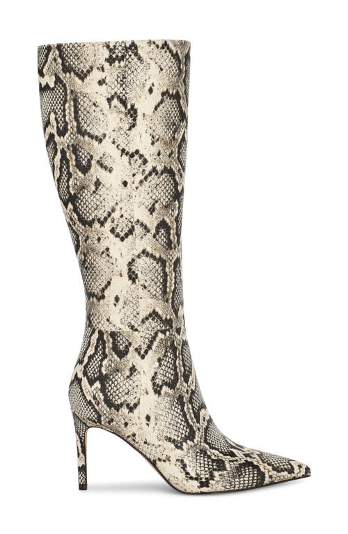 Nine West Cook Pointed Toe Knee High Boot In Animal Print