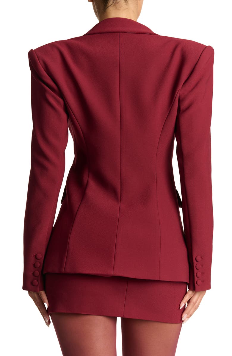 Naked Wardrobe Fitted Blazer, Alternate, color, Cabernet