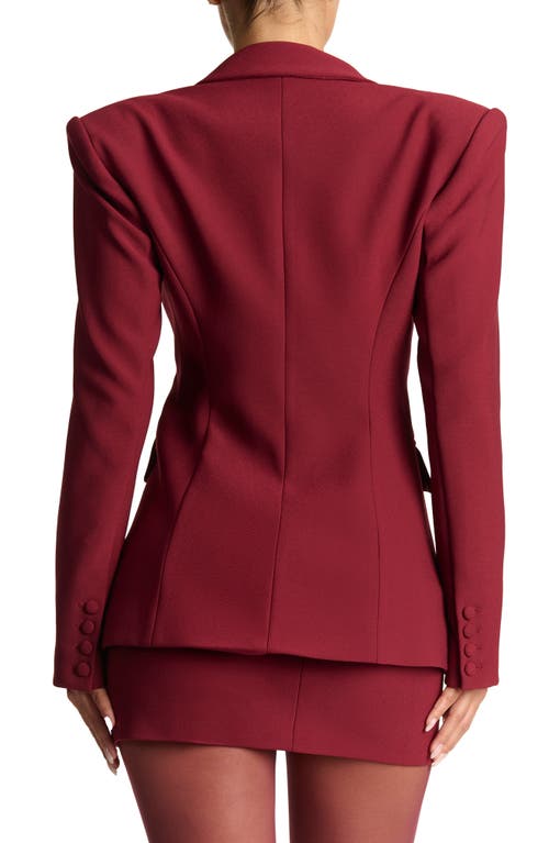 Naked Wardrobe Fitted Blazer In Cabernet