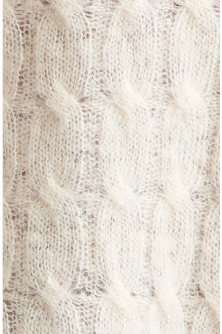 Thin Virgin Wool & Cashmere Sweater, Alternate, color, ECRU