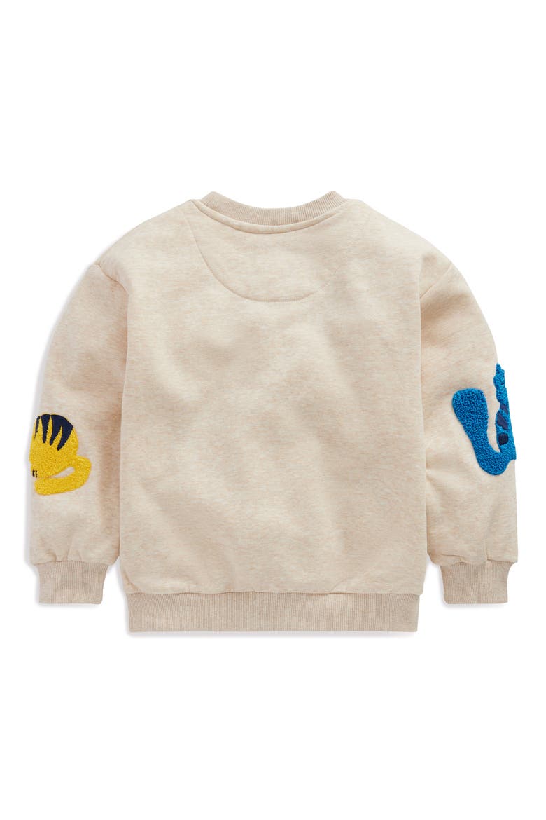 Kids' Cats Bouclé Graphic Sweatshirt, Alternate, color, OATMEAL MARL CATS