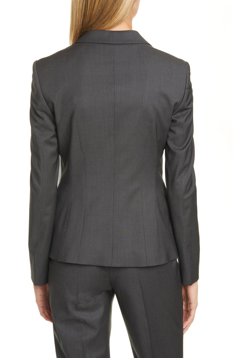 BOSS Jonina Vichy Check Suit Jacket, Alternate, color,