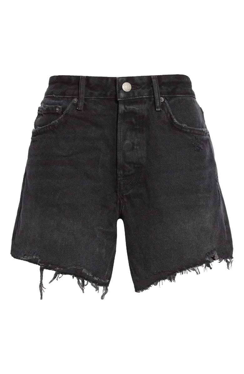 GRLFRND Jourdan Distressed High Waist Cutoff Denim Shorts, Alternate, color,