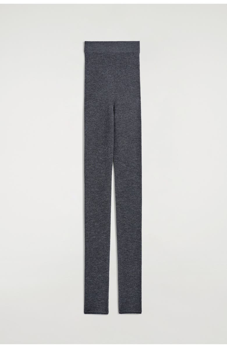 COS Seamless Merino Wool Leggings, Alternate, color, Charcoal Mélange