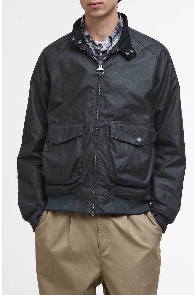 Modern Royston Waxed Cotton Jacket, Main, color, NAVY