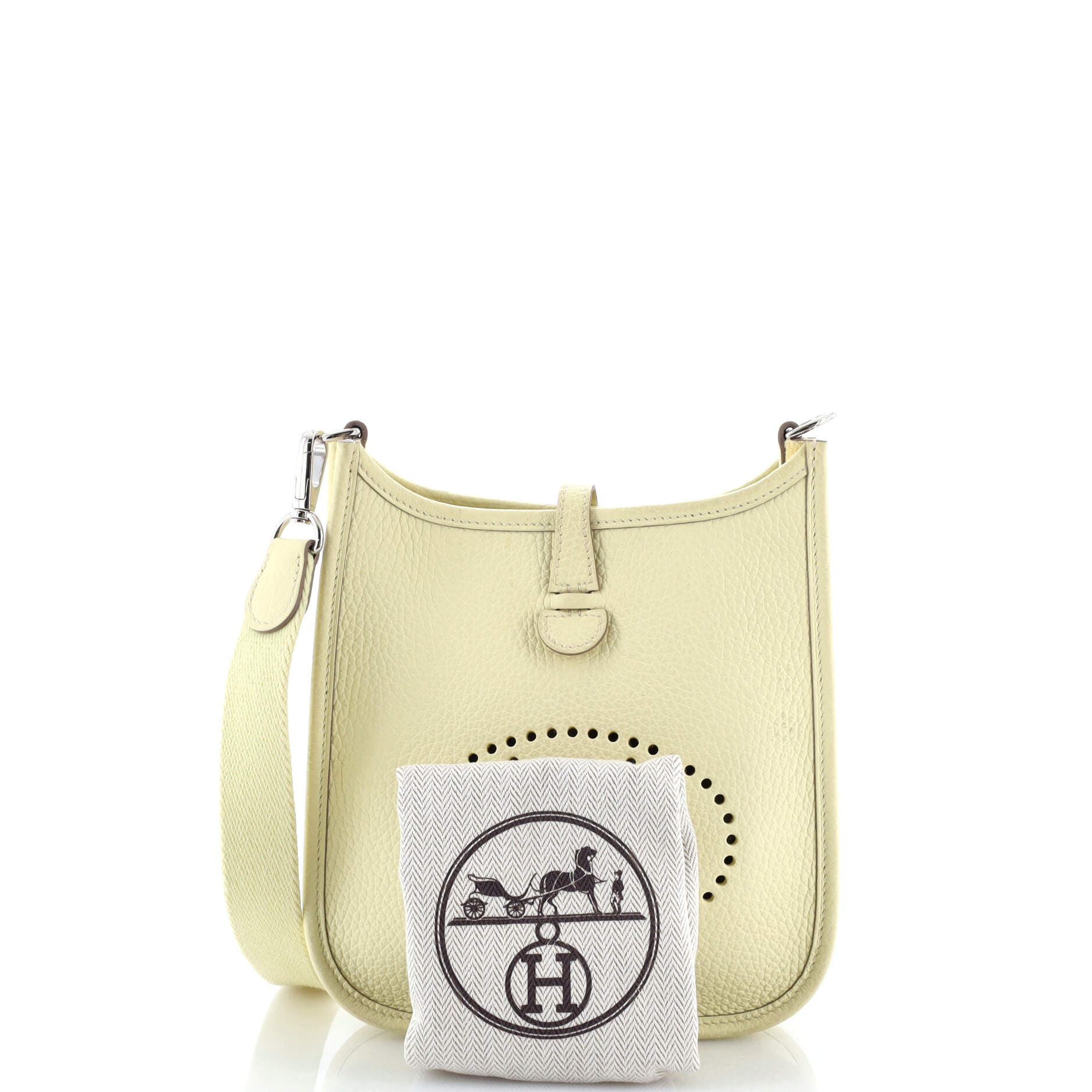 Pre-Owned Hermes Evelyne Bag Gen III Clemence TPM, Alternate, color, Jaune Milton