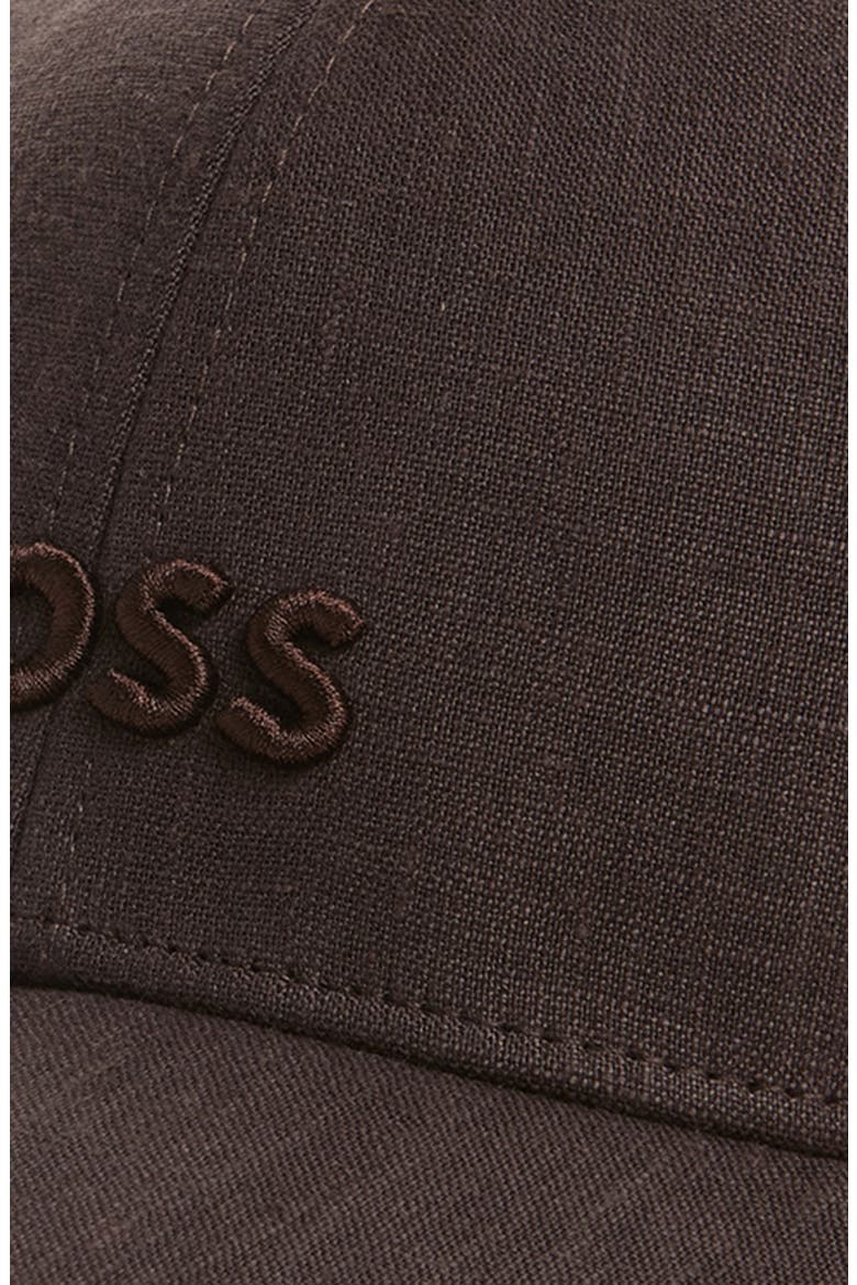 Zed Embroidered Logo Adjustable Baseball Cap, Alternate, color, DARK BRN