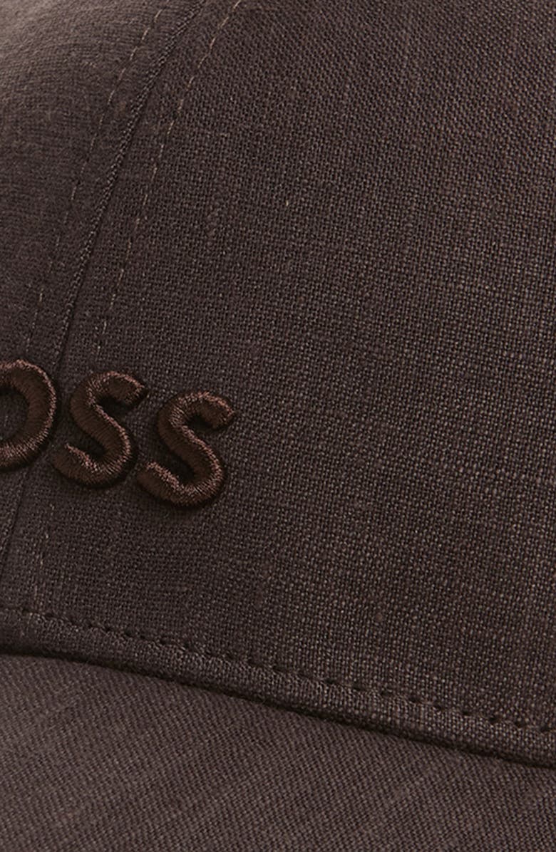 BOSS Zed Embroidered Logo Adjustable Baseball Cap, Alternate, color, Dark Brown