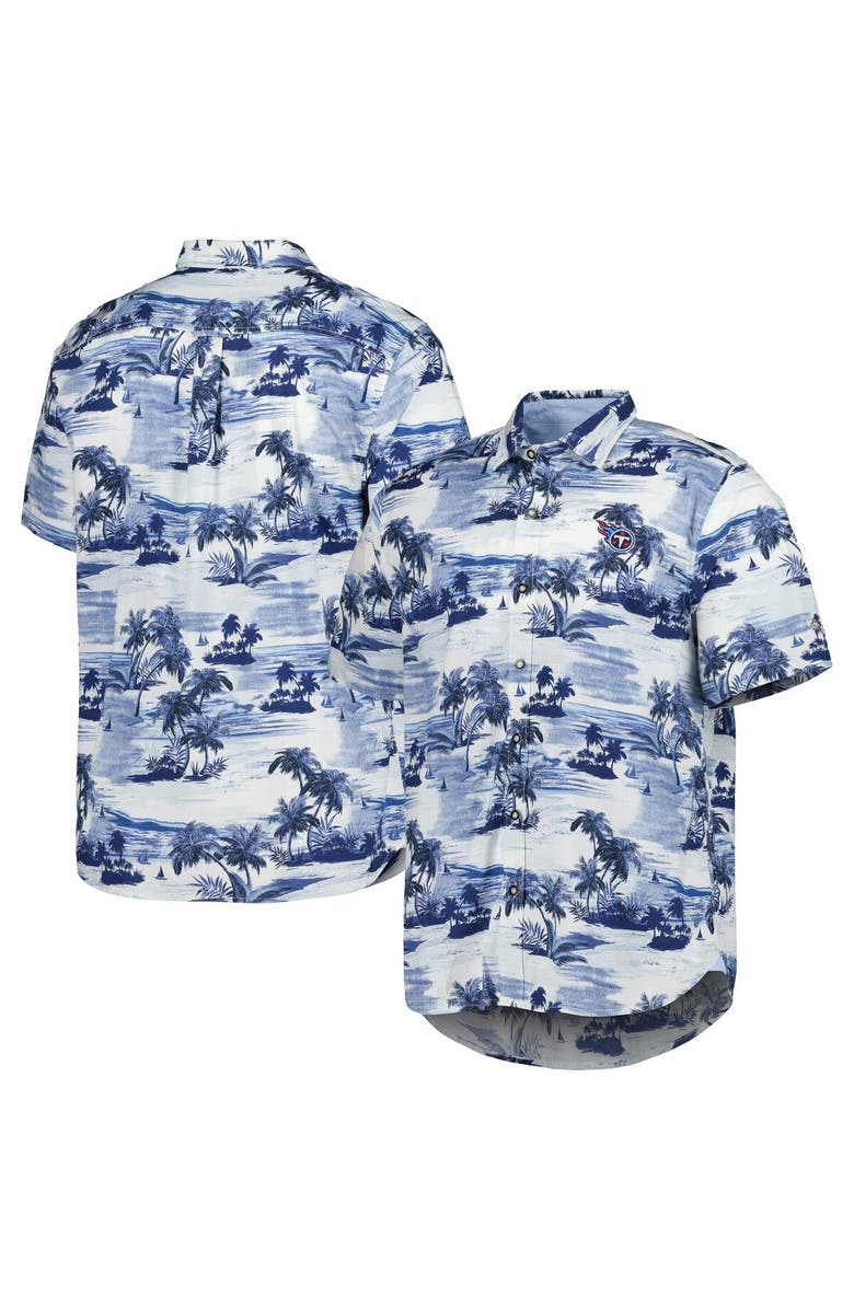 Tommy Bahama Men's Tommy Bahama Navy Tennessee Titans Sport Tropical Horizons Button-Up Shirt, Main, color, 