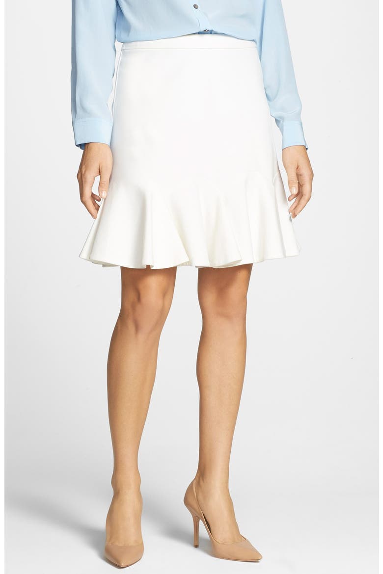 Fluted Miniskirt, Main, color, VANILLA