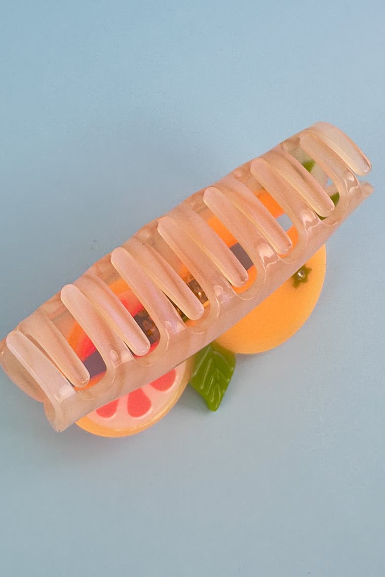 California Pomelo Hair Claw, Alternate, color, Orange