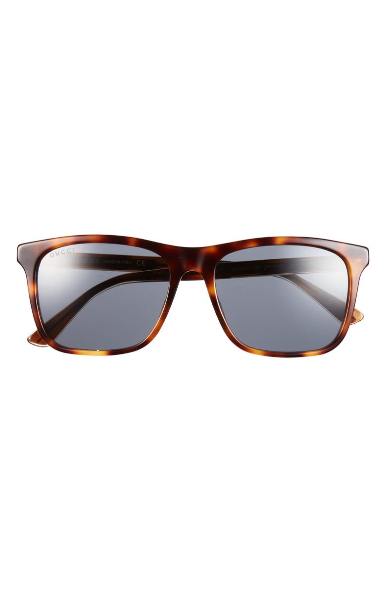 Gucci 57mm Square Sunglasses, Main, color, Havana Havana Blue