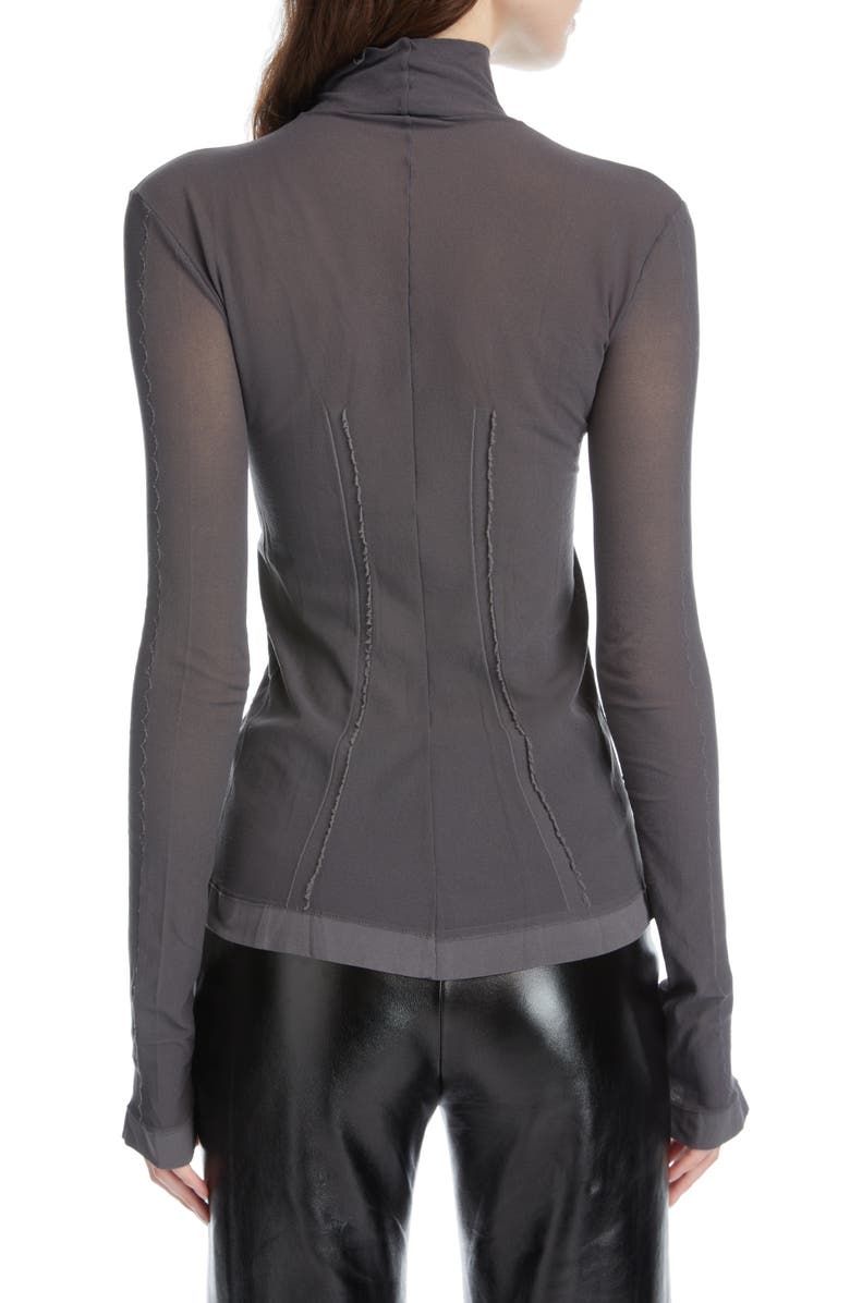 Acne Studios Egaia Semisheer Nylon Turtleneck Top, Alternate, color,