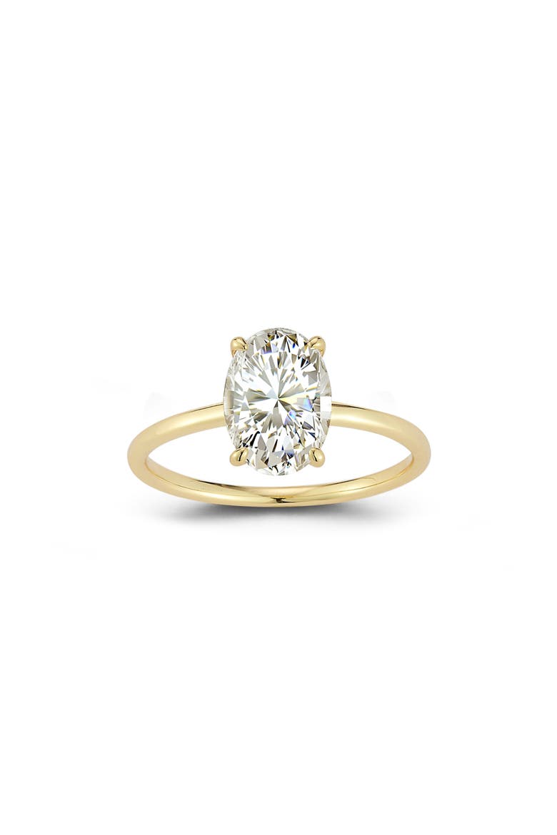Oval Cut Moissanite Ring, Main, color, GOLD
