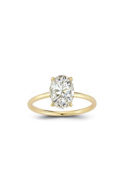 Oval Cut Moissanite Ring
