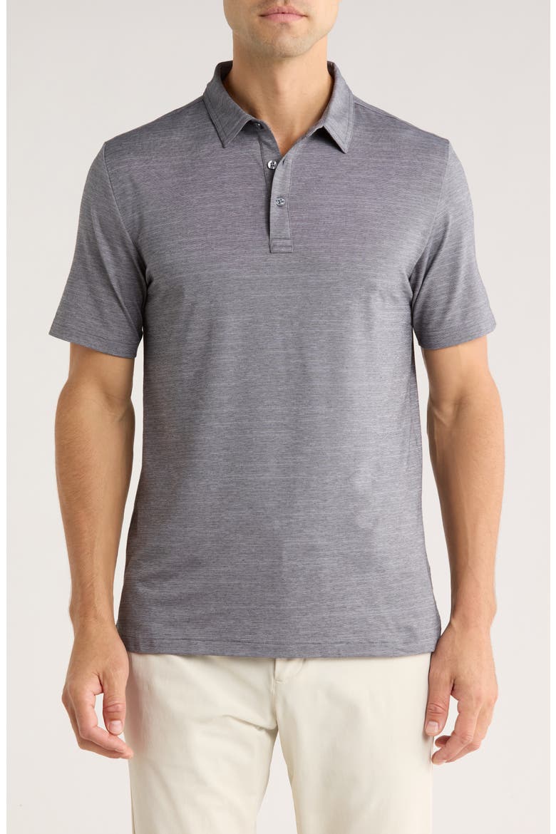 Heathered Polo, Main, color, SLEET/ QUIET SHADE