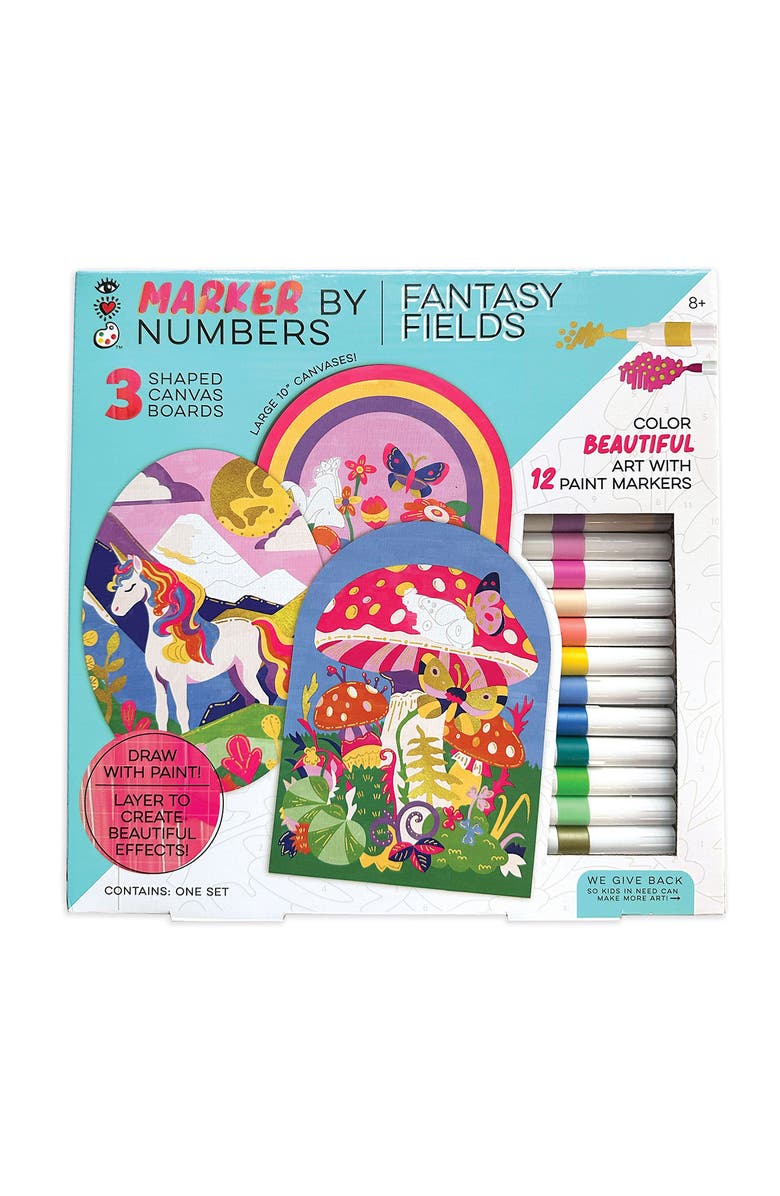 BRIGHT STRIPES Fantasy Fields Marker-by-Number Playset, Alternate, color, Multi