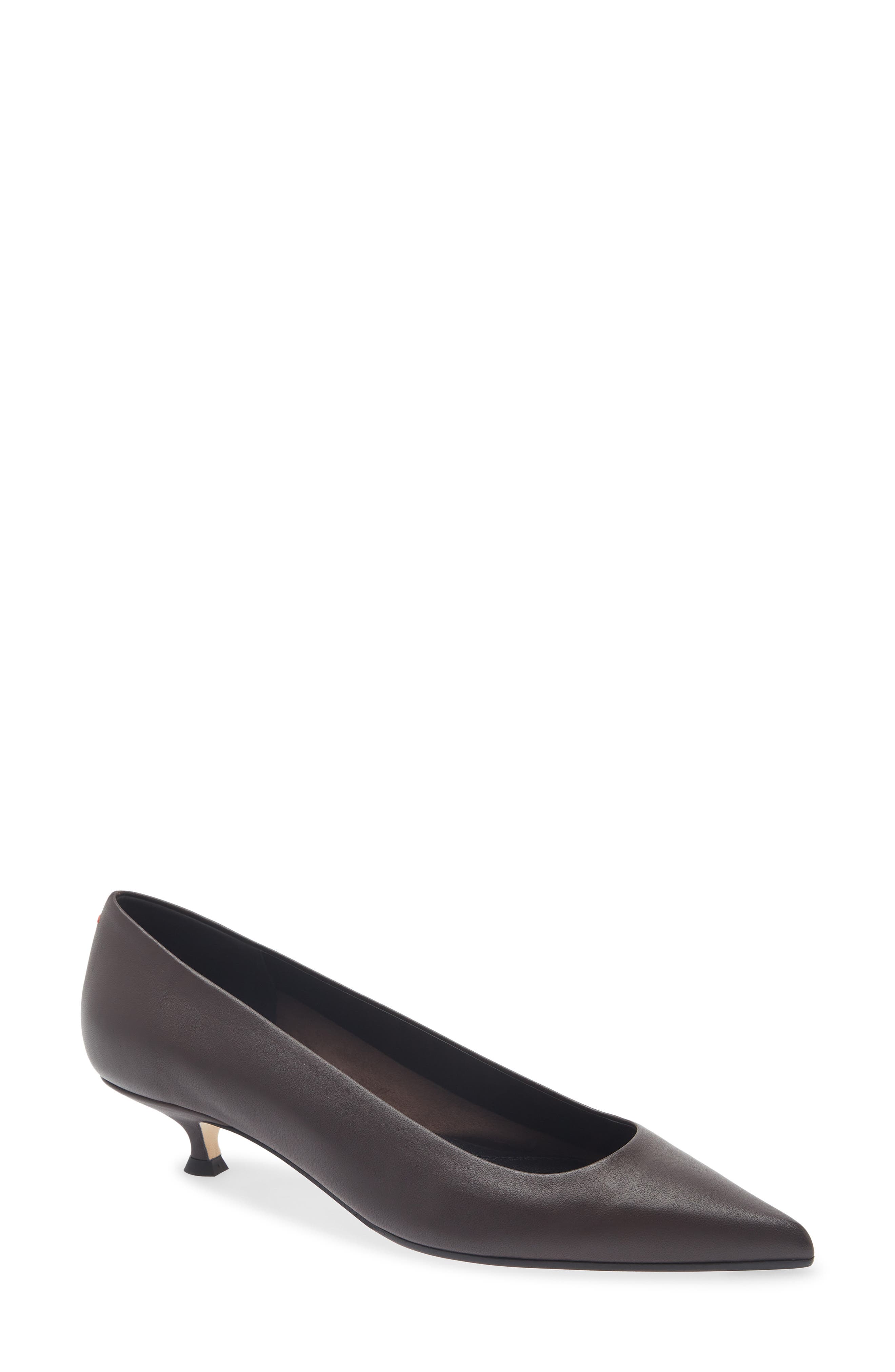 Cari Pointed Toe Kitten Heel Pump, Main, color, MOKA