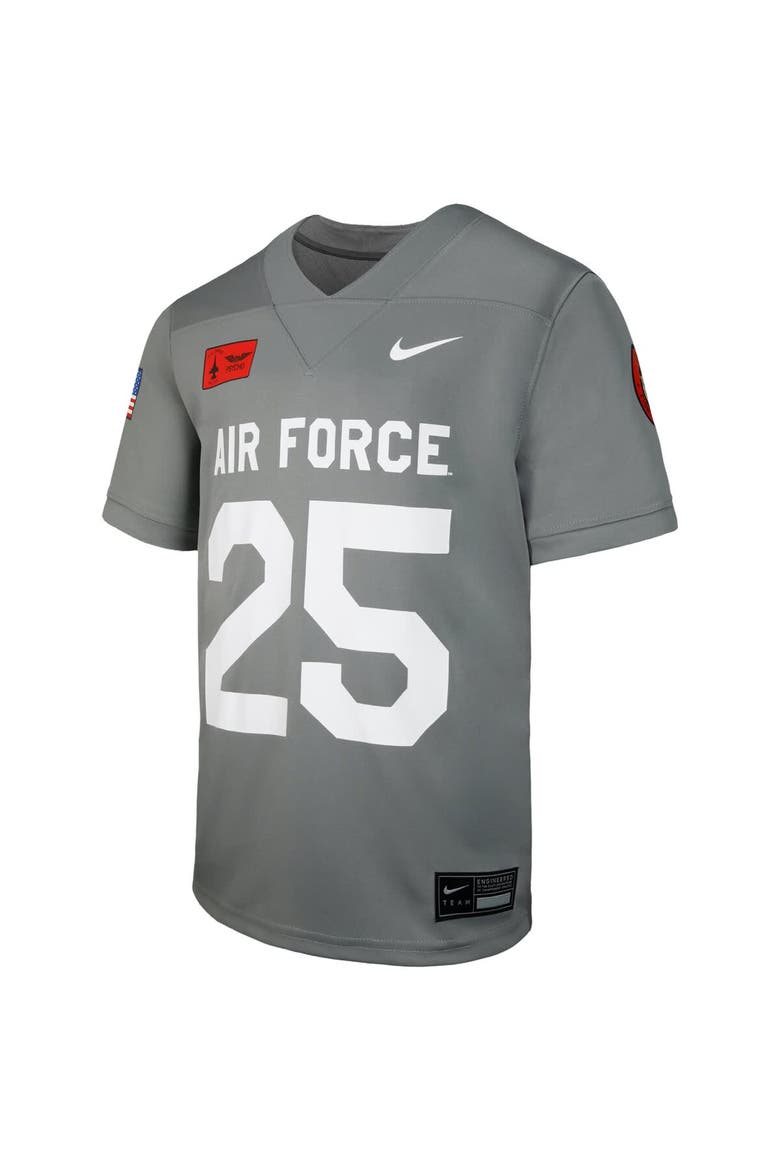 Youth Nike #25 Gray Air Force Falcons APLS Fighting Falcon Collection Football Game Jersey, Alternate, color, Gray