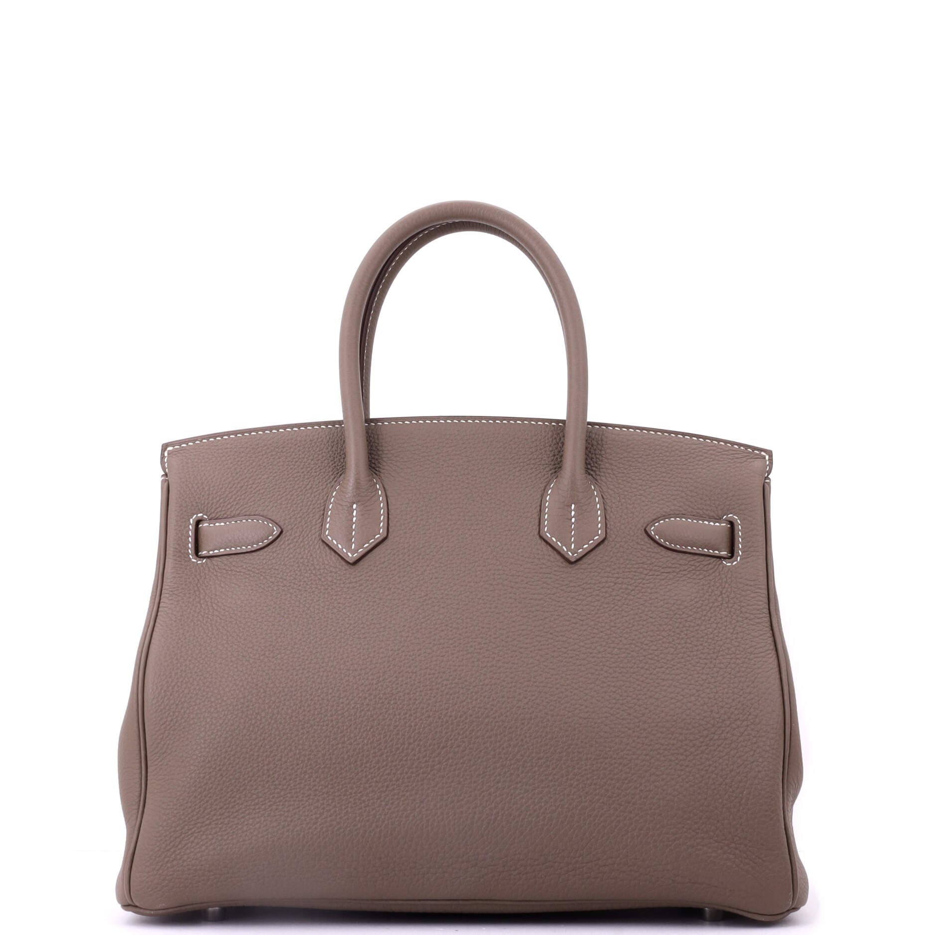 Pre-Owned Hermes Birkin Handbag Grey Togo with Palladium Hardware 30, Alternate, color, Etoupe