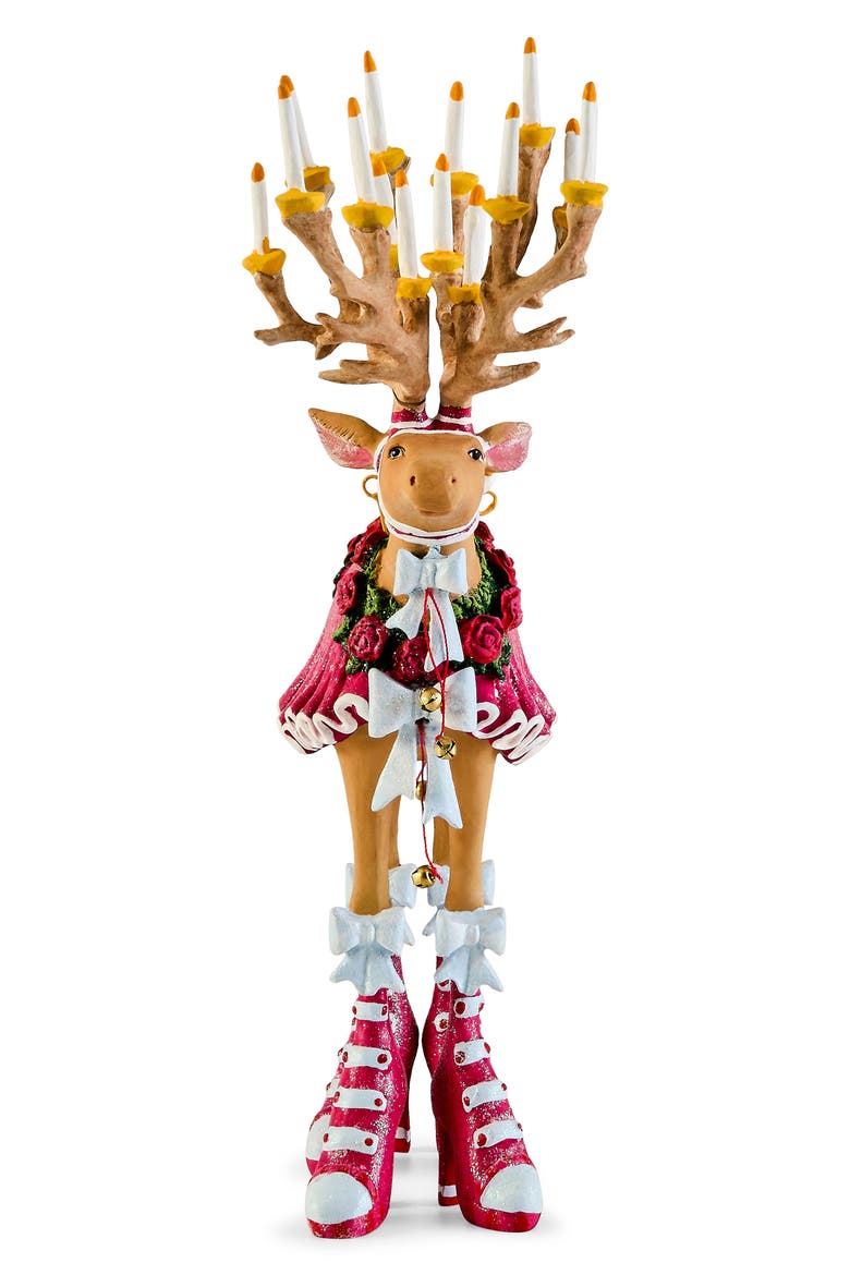 Dash Away Donna Reindeer Figurine, Main, color, PINK