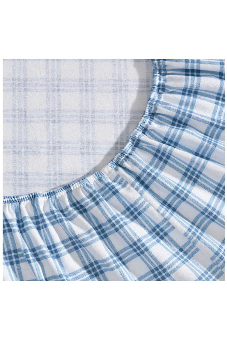 Arrowhead Tartan Plaid Print Flannel Sheet Set, Alternate, color, LIGHT / MEDIUM BLUE