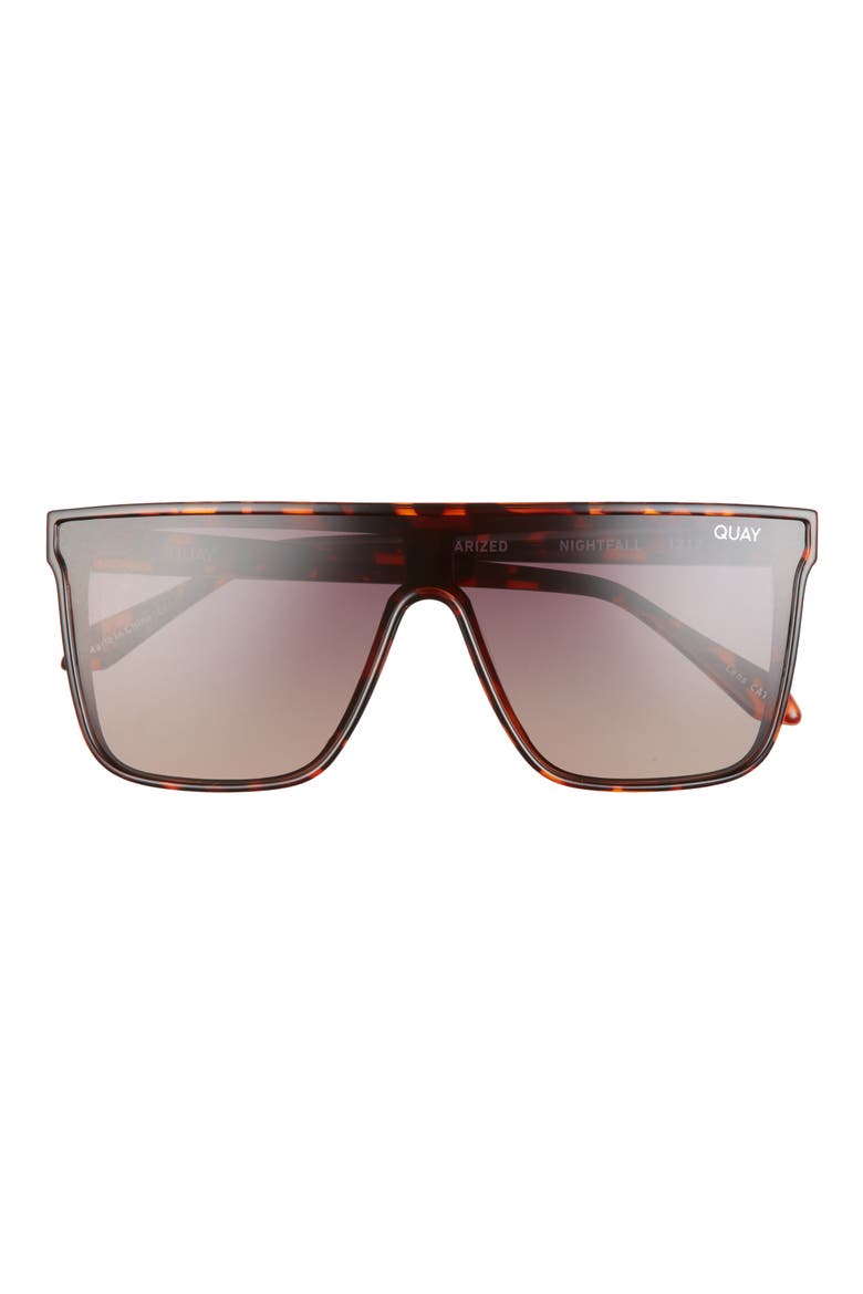 Nightfall Medium 138mm Shield Sunglasses, Main, color, TORT / BROWNDNU