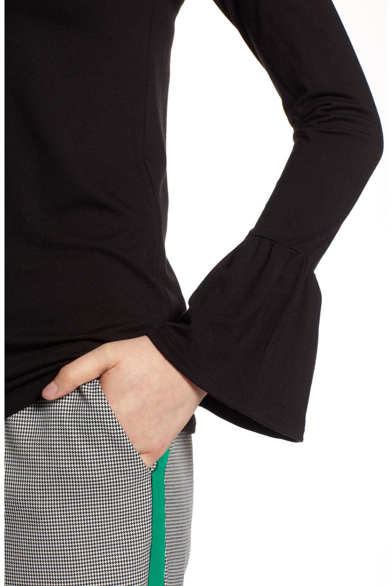 Bell Sleeve Knit Top, Alternate, color, BLACK