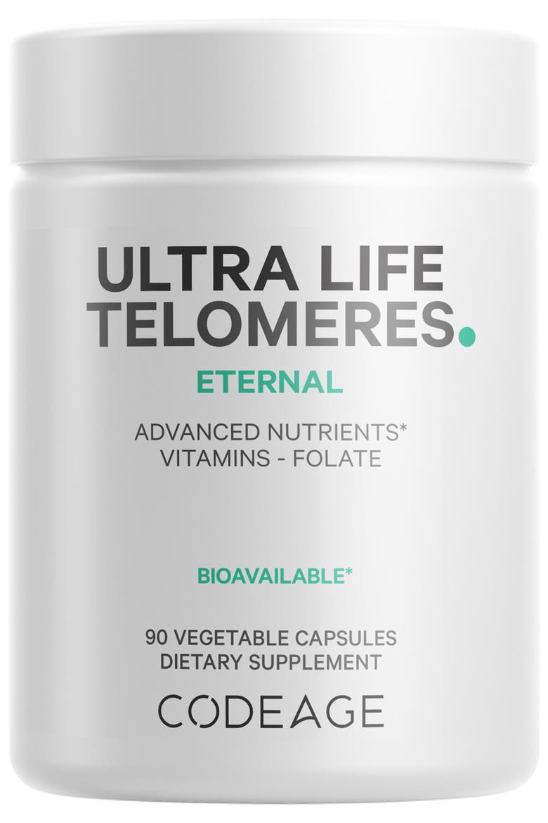 Ultra Life Telomeres -  Folate 5-MTHF, D3 & B12 Supplement, Main, color, White