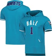 PRO STANDARD Men's Pro Standard LaMelo Ball Teal Charlotte Hornets Name & Number Short Sleeve Pullover Hoodie