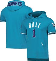 PRO STANDARD Men's Pro Standard LaMelo Ball Teal Charlotte Hornets Name & Number Short Sleeve Pullover Hoodie