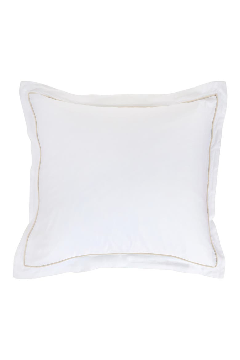 Sheena Sateen Euro Pillow Sham, Main, color, SAND