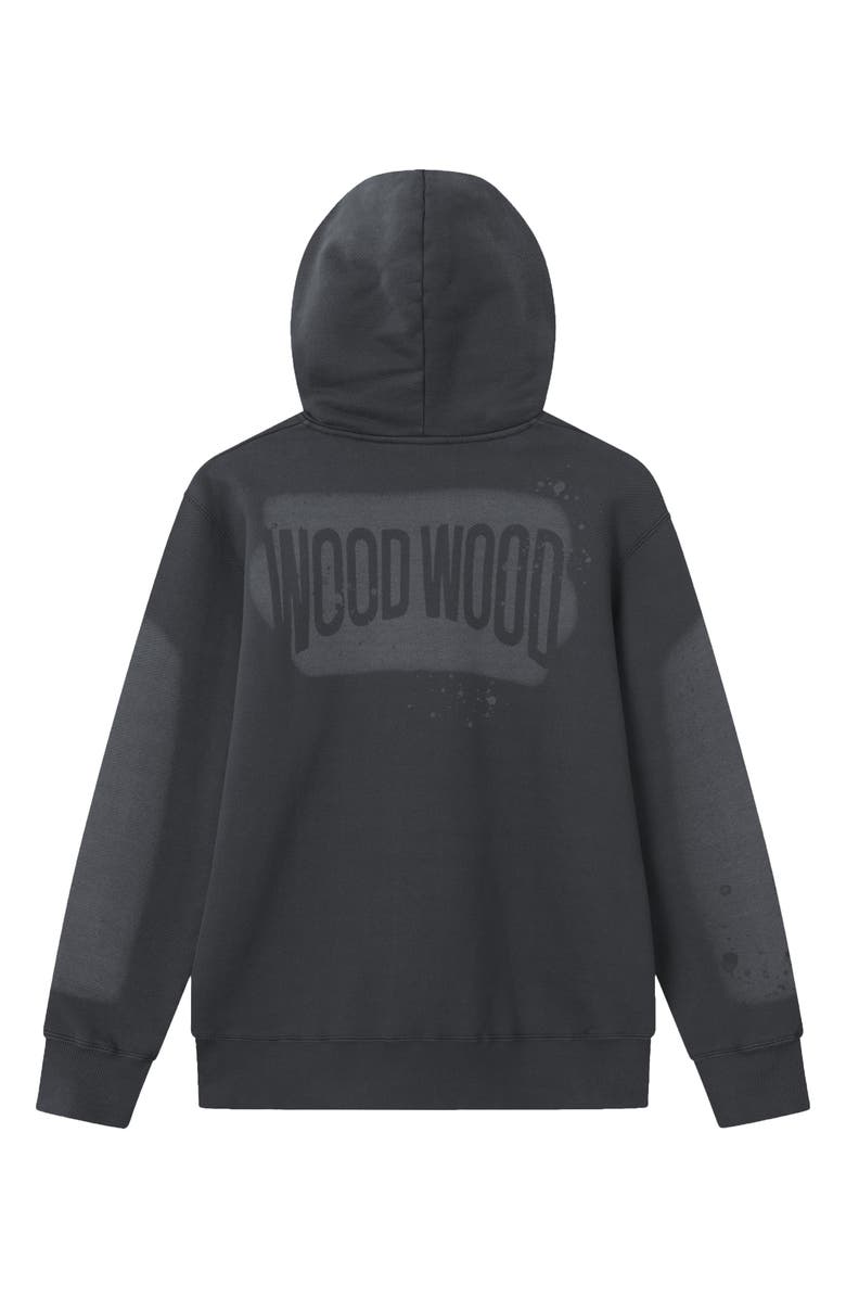 Wood Wood Zeus Sun Bleached Cotton Graphic Hoodie, Alternate, color,